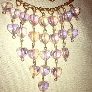 Custom pink heart costume jewelry